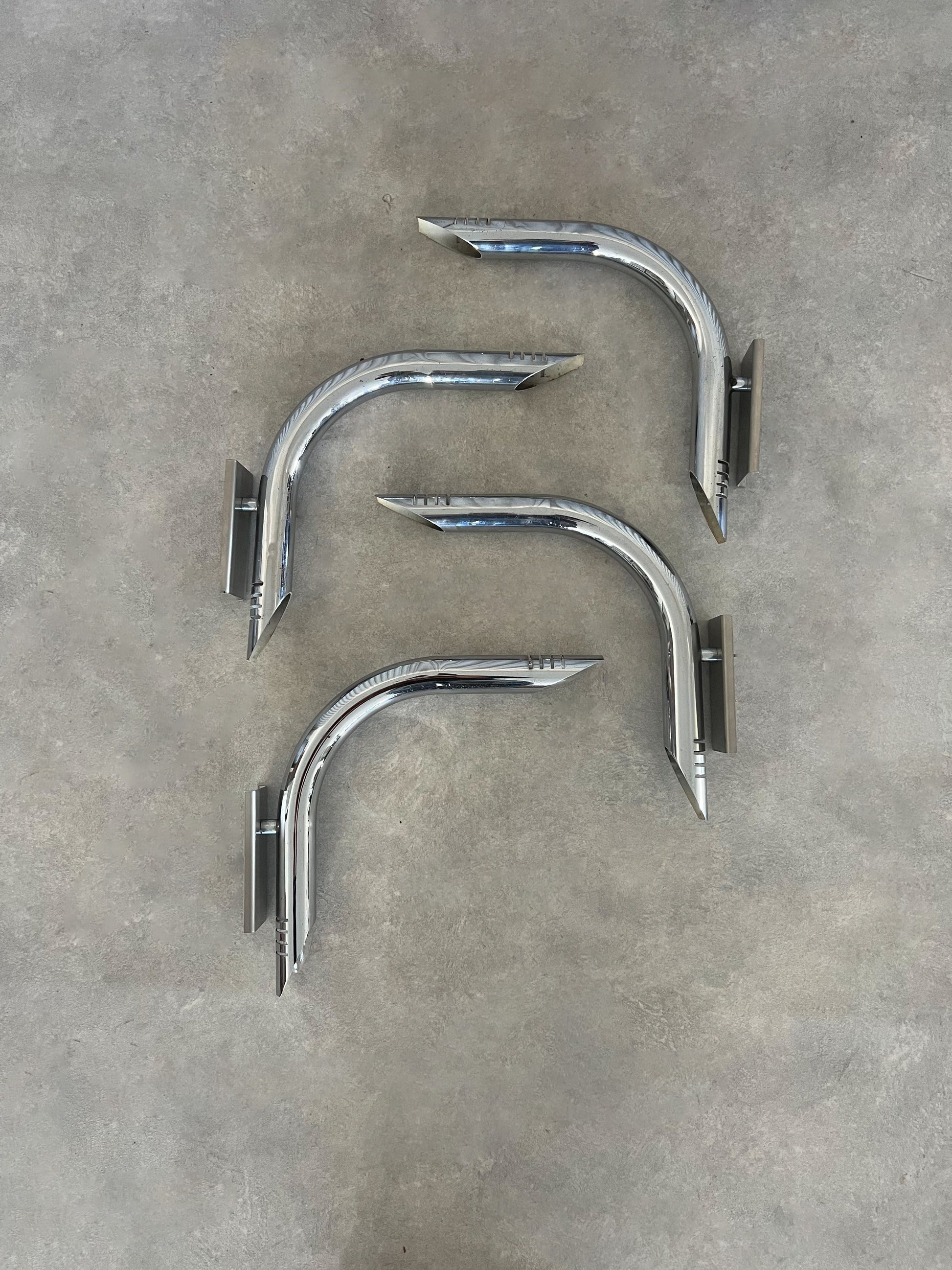 Vintage Chrome Wall Lights – 4 available - Collectors - Net.Work